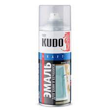 Эмаль-аэрозоль KUDO, белая д/ванн, 520мл, KU-1009